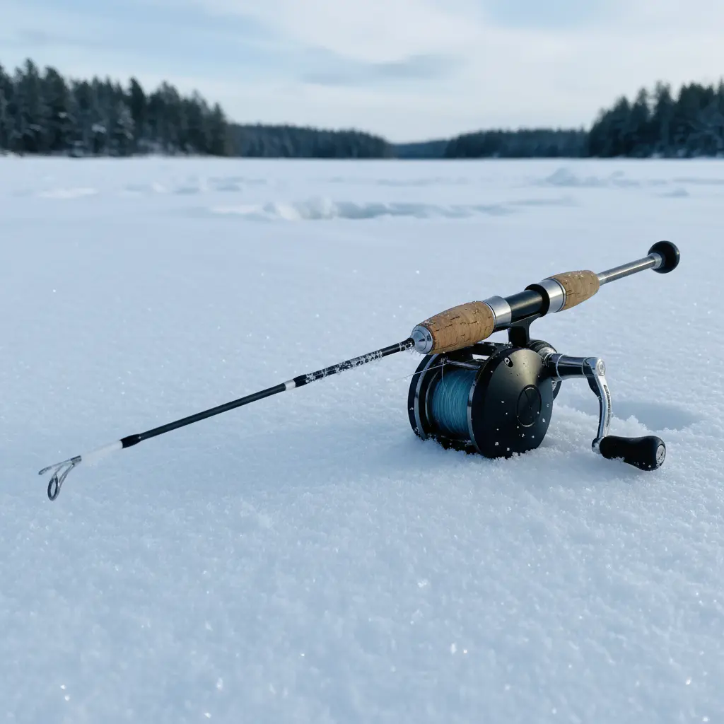 Premium ice fishing rod with reel