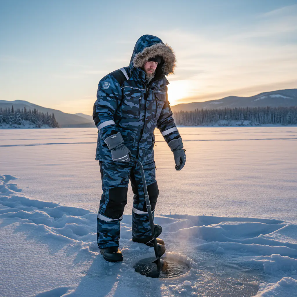 Thermal winter fishing suit
